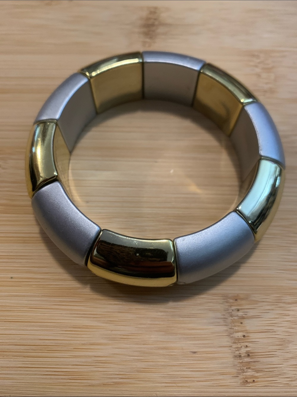 Gold and Silver Stretch Bracelet - Women's Fashion Jewelry